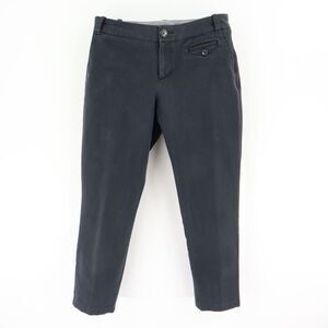 DOCKERS Chino Pants Mid Rise Womens 4 Black Cotton Blend Flat Front Faux Pockets